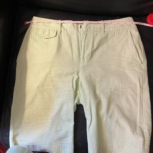 Ralph Lauren Golf Green and White Seersucker Shorts